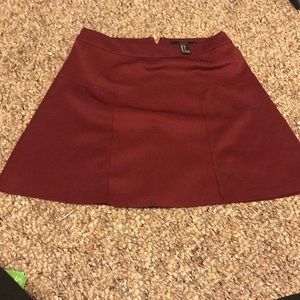 Forever 21 maroon skater skirt US size S